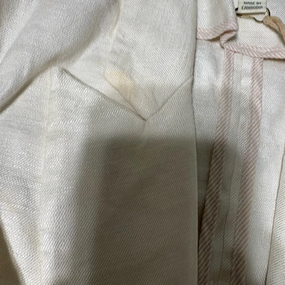 Esley Cream Linen Blazer Size M - Picture 11 of 14